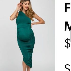 Pinkblush green maternity dress size small
